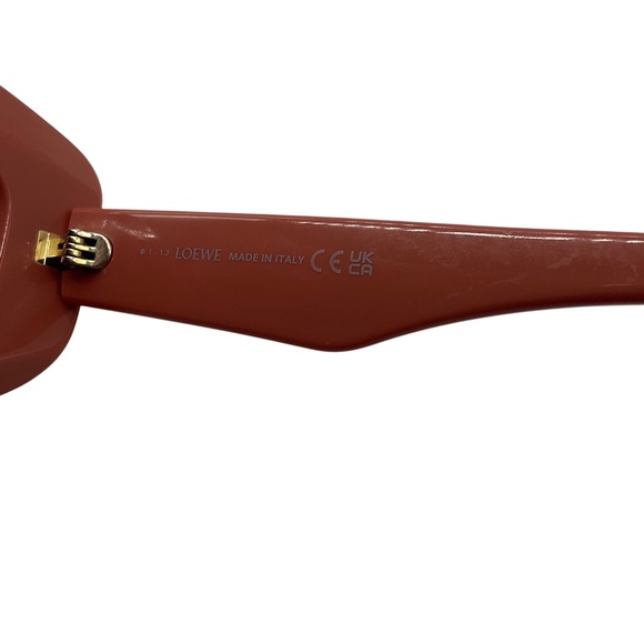 LOEWE PINK / GOLD LOGO ACETATE FRAME SCREEN SUNGLASSES main image 4